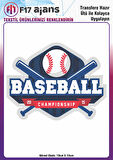 Ütü Ile Yapışan Tekstil Dtf Baskı Görseli Baseball