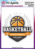 Ütü Ile Yapışan Tekstil Dtf Baskı Görseli Basketball