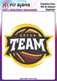 Ütü Ile Yapışan Tekstil Dtf Baskı Görseli Dream Team