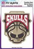 Ütü Ile Yapışan Tekstil Dtf Baskı Görseli Skulls