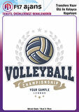 Ütü Ile Yapışan Tekstil Dtf Baskı Görseli Volleyball
