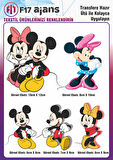 Ütü Ile Yapışan Tekstil Dtf Baskı Görseli Mickey Mouse 5'li Set