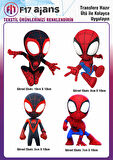 Ütü Ile Yapışan Tekstil Dtf Baskı Görseli Spidey Ve Arkadaşları 4'lü Set