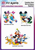 Ütü Ile Yapışan Tekstil Dtf Baskı Görseli Mickey Mouse
