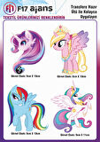 Ütü Ile Yapışan Tekstil Dtf Baskı Görseli My Little Pony Unicorn