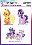 Ütü Ile Yapışan Tekstil Dtf Baskı Görseli My Little Pony Unicorn