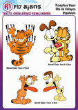 Ütü Ile Yapışan Tekstil Dtf Baskı Görseli Garfield
