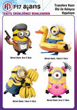 Ütü Ile Yapışan Tekstil Dtf Baskı Görseli Minions Minyonlar