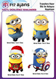 Ütü Ile Yapışan Tekstil Dtf Baskı Görseli Minions Minyonlar