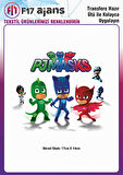 Ütü Ile Yapışan Tekstil Dtf Baskı Görseli Pj Masks Pj Maskeliler