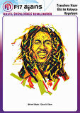 Ütü Ile Yapışan Tekstil Dtf Baskı Görseli Bob Marley