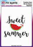 Ütü ile Yapışan Tekstil DTF Transfer Baskı Sweet Summer