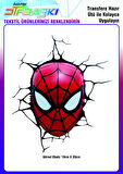 Spiderman Maske Ütü ile Yapışan Tekstil DTF Baskı