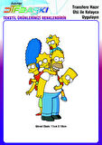 The Simpsons Ütü ile Yapışan Tekstil DTF Baskı