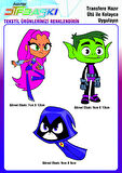 Teen Titans Go Karakterler Ütü ile Yapışan Tekstil DTF Baskı