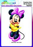 Mickey Minnie Mouse Ütü ile Yapışan Tekstil DTF Baskı