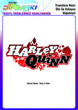 Harley Quinn Logo Ütü ile Yapışan Tekstil DTF Baskı