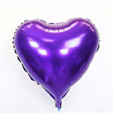 Kalp Balon Folyo Mor 45 Cm 18 İnç