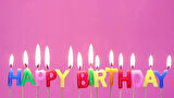 Rengarenk Happy Birthday Yazılabilen Doğum Günü Mumu