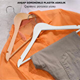 Microcase Ahşap Görünümlü Plastik Elbise Askısı A Kalite 10 adet  SİYAH AL4493