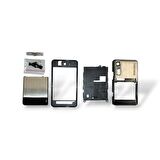 Samsung F480 Kasa Samsung Galaxy F480 Uyumlu Gri Renk Orta Kasa Ön Arka Kapak Tuş Takımı 