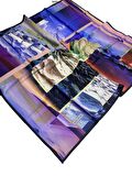 Aker Sport Twill (tivil)  Eşarp Mor Mavi