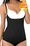 Uniquetrenders Kadın Lazer Kesim İnceltici ve Toparlayıcı Göğüs Altı Askılı Body Korse 3'lü Set