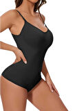 Uniquetrenders Kadın Dikişsiz Toparlayıcı ve İnceltici Çıtçıtlı İp Askılı Slip Body  Korse