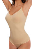 Uniquetrenders Kadın Dikişsiz Toparlayıcı ve İnceltici Çıtçıtlı İp Askılı Slip Body  Korse