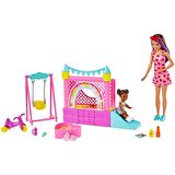 FABBATOYS HHB67 Barbie  Bebek Bakıcısı Skipper Oyun Evi Seti