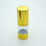 15 ADET BOŞ AKRİLİK AİRLESS KREM ŞİŞE, 15 ML, SİLİNDİR, HAVASIZ POMPA MODEL, ŞEFFAF