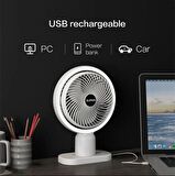 3 Kademeli Masaüstü Vantilatör Şarjlı Soğutucu Usb Fan