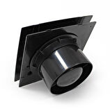 Fansan Dekoratif Siyah Banyo Tuvalet Cam Ve Pencere Tipi Aspiratör TBA 100-N - 10 cm