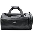 MuscleCloth Elite Duffel Bag Silindir Spor Çanta Siyah
