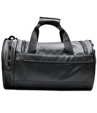MuscleCloth Elite Duffel Bag Silindir Spor Çanta Siyah