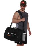 MuscleCloth Tactical Duffel Bag Silindir Çanta Siyah