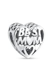 Best Mom Kalp 925 Ayar Gümüş Charm