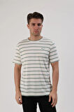  Fibula Moda Çizgili Erkek T-Shirt