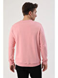Fibula Moda Erkek Pembe Sweatshirt