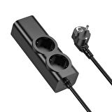 2 Priz + 4 USB Çıkışlı Akım Korumalı Çoklu Priz | 2200W Güç, Hızlı Şarj Destekli, Kompakt Tasarım