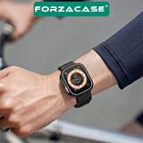 Forzacase Apple Watch 44mm Uyumlu Önü Kapalı Ekran Korumalı Sert Rubber Kılıf - FC015
