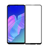 Forzacase Huawei P40 Lite E ile uyumlu Çerçeveli Tam Kaplayan Temperli Ekran Koruyucu - FC003