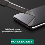 Forzacase Samsung Galaxy A40 ile uyumlu Çerçeveli Tam Kaplayan Temperli Ekran Koruyucu - FC003