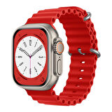 Forzacase Apple Uyumlu Watch SE 3 40mm için Oluklu Ocean Silikon Kordon Kayış - FC006