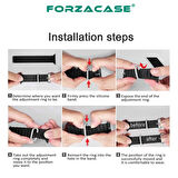 Forzacase Apple Uyumlu Watch SE 3 40mm için Oluklu Ocean Silikon Kordon Kayış - FC006