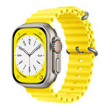 Forzacase Apple Watch 10 Series 46mm ile uyumlu Oluklu Ocean Silikon Kordon Kayış - FC007