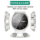 Forzacase Huawei Watch GT 2 Pro 46mm ile uyumlu Önü Kapalı Ekran Korumalı Silikon Kılıf - FC010