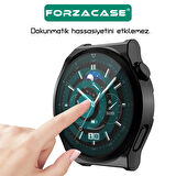 Forzacase Huawei Watch GT 3 Pro 46mm ile uyumlu Önü Kapalı Ekran Korumalı Silikon Kılıf - FC010
