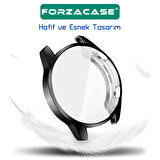 Forzacase Huawei Watch GT 3 Pro 46mm ile uyumlu Önü Kapalı Ekran Korumalı Silikon Kılıf - FC010