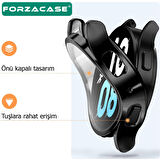 Forzacase Samsung Galaxy Watch 7 44mm ile uyumlu Önü Kapalı Ekran Korumalı Silikon Kılıf - FC010